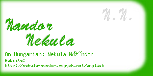 nandor nekula business card